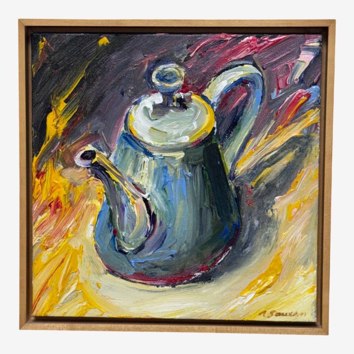 Circa 2001 Albert Smith Abstract Teapot, Framed - Image 1