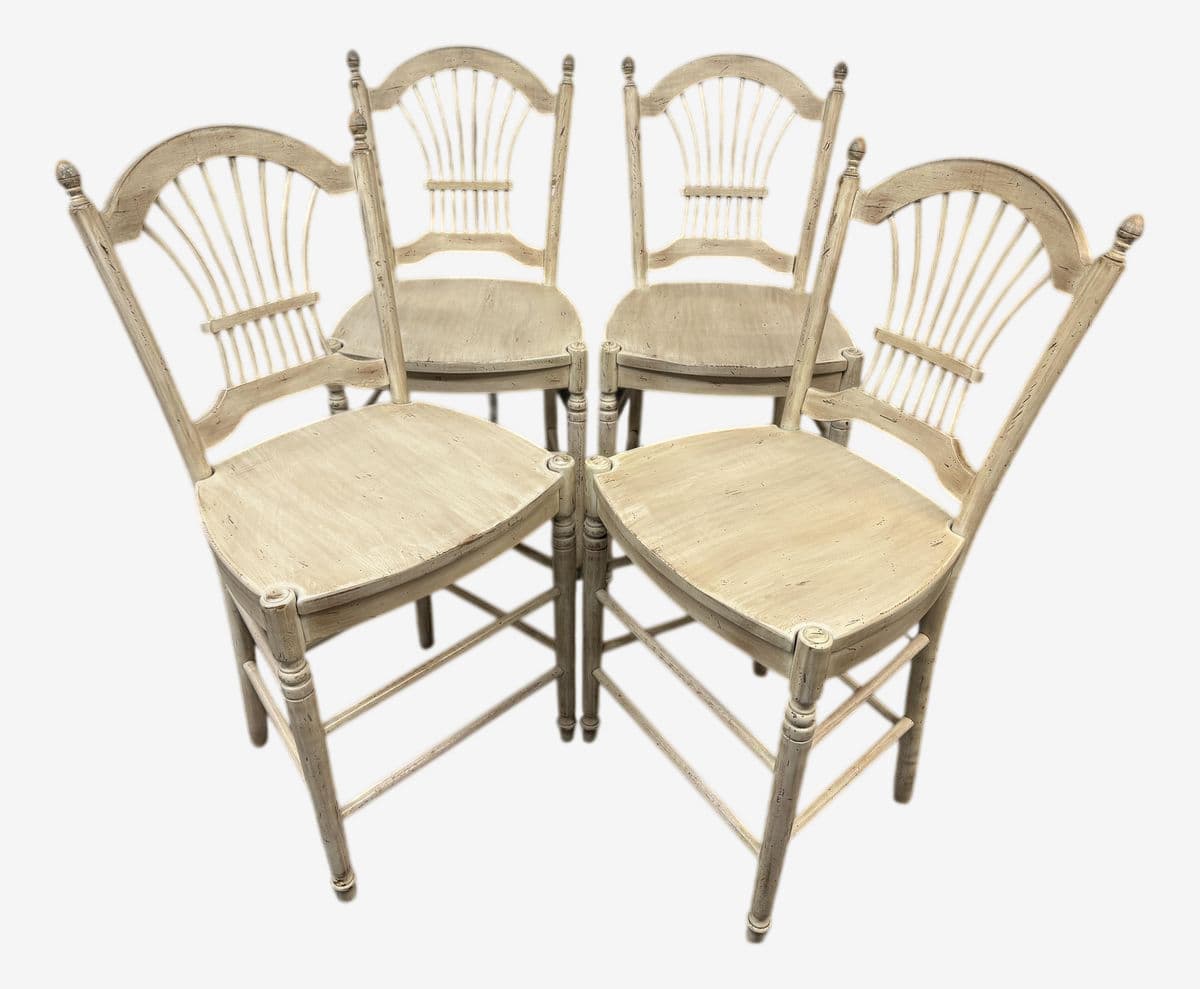 Sunrise Home French Provincial Counter Stools, Set of Four - Image 1