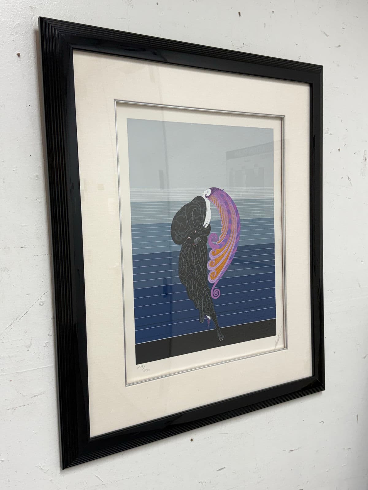 Circa 1977 Erté "Beauty and the Beast" Seriagraph, Framed - Thumbnail 4