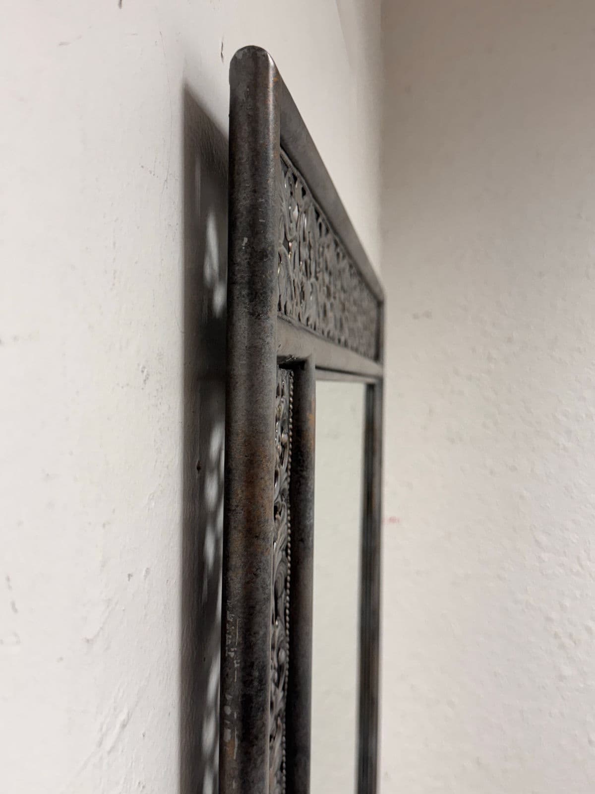 Metal Botanical Rectangular Wall Mirror - Thumbnail 5