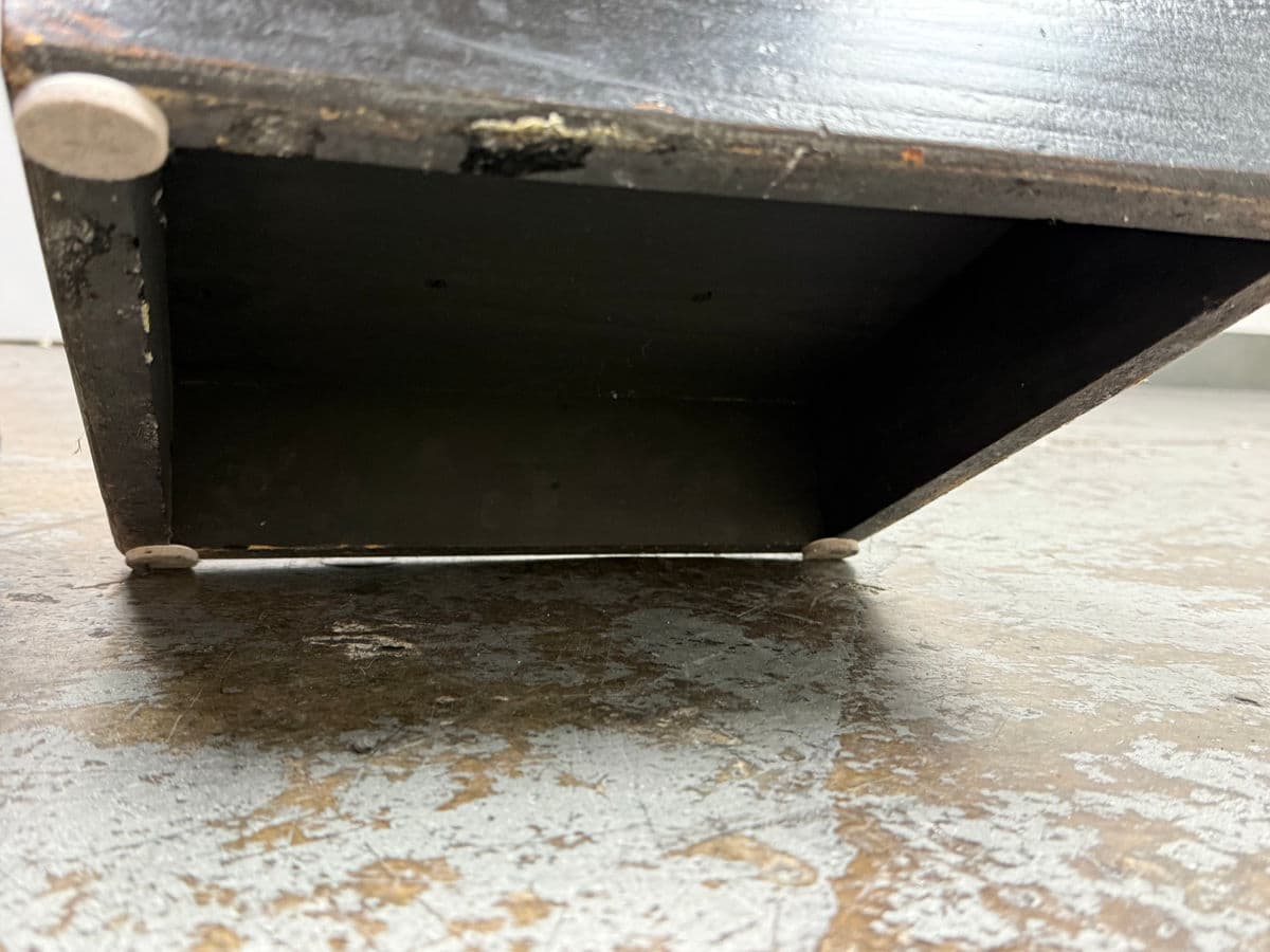 Vintage Wood Distressed Pedestal Table - Thumbnail 13