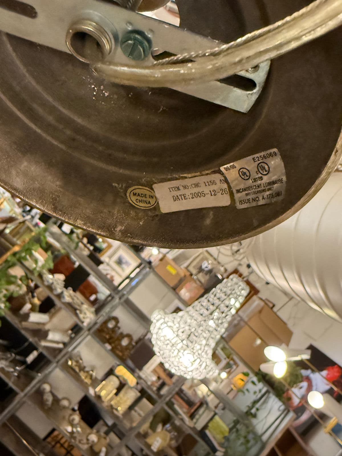 Chapman Six Light Chandelier + Black Shades - Thumbnail 3