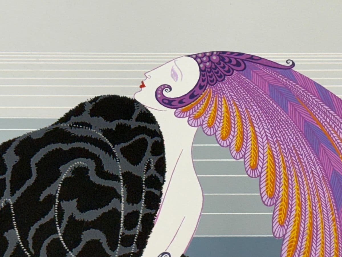 Circa 1977 Erté "Beauty and the Beast" Seriagraph, Framed - Thumbnail 6