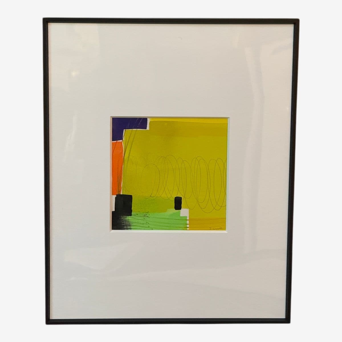 Isabel Wyatt "Yellow Colorform" Original Painting, Signed - Image 1