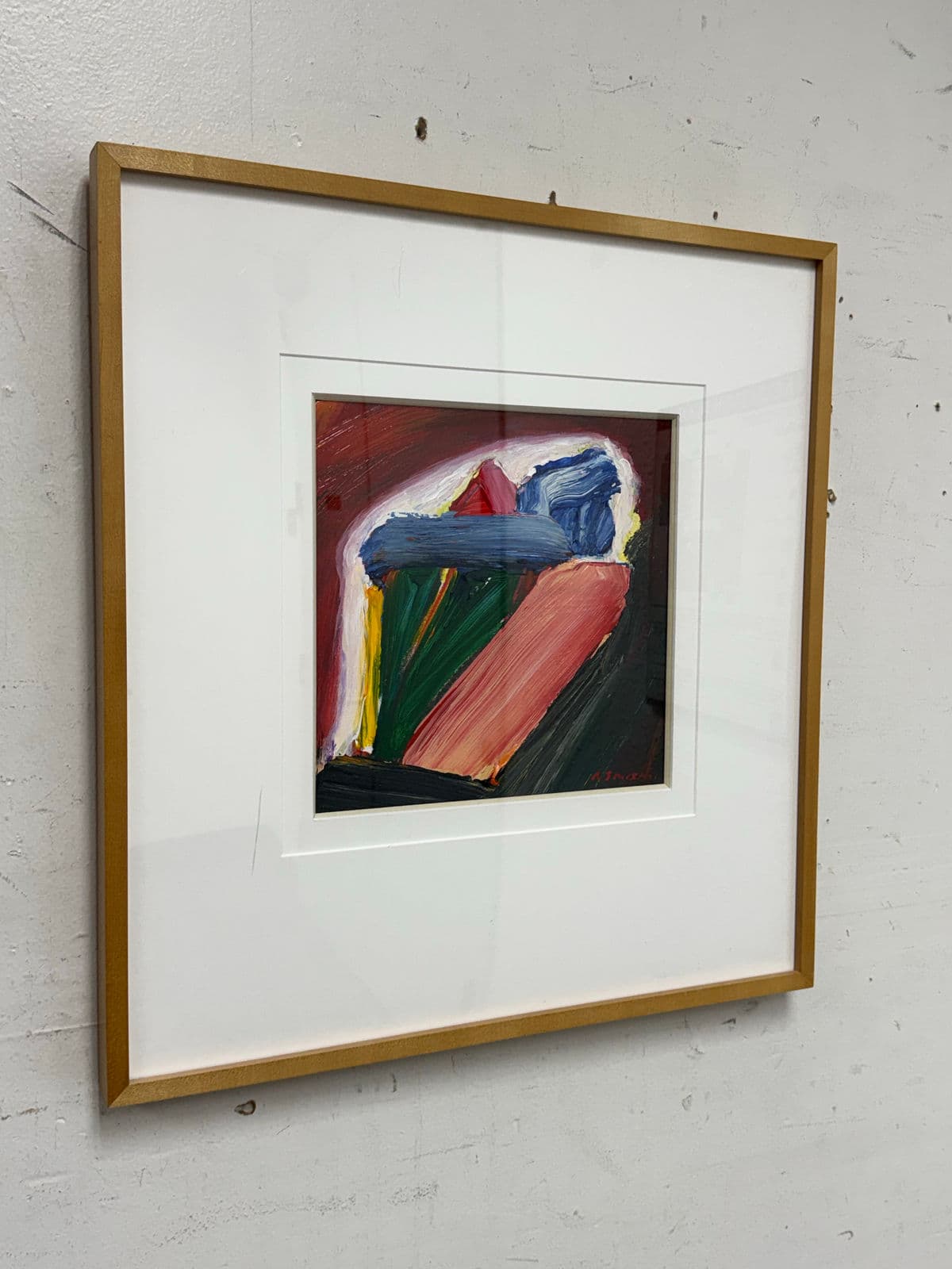 Circa 2001 Albert E. Smith Abstract Painting, Framed - Thumbnail 4