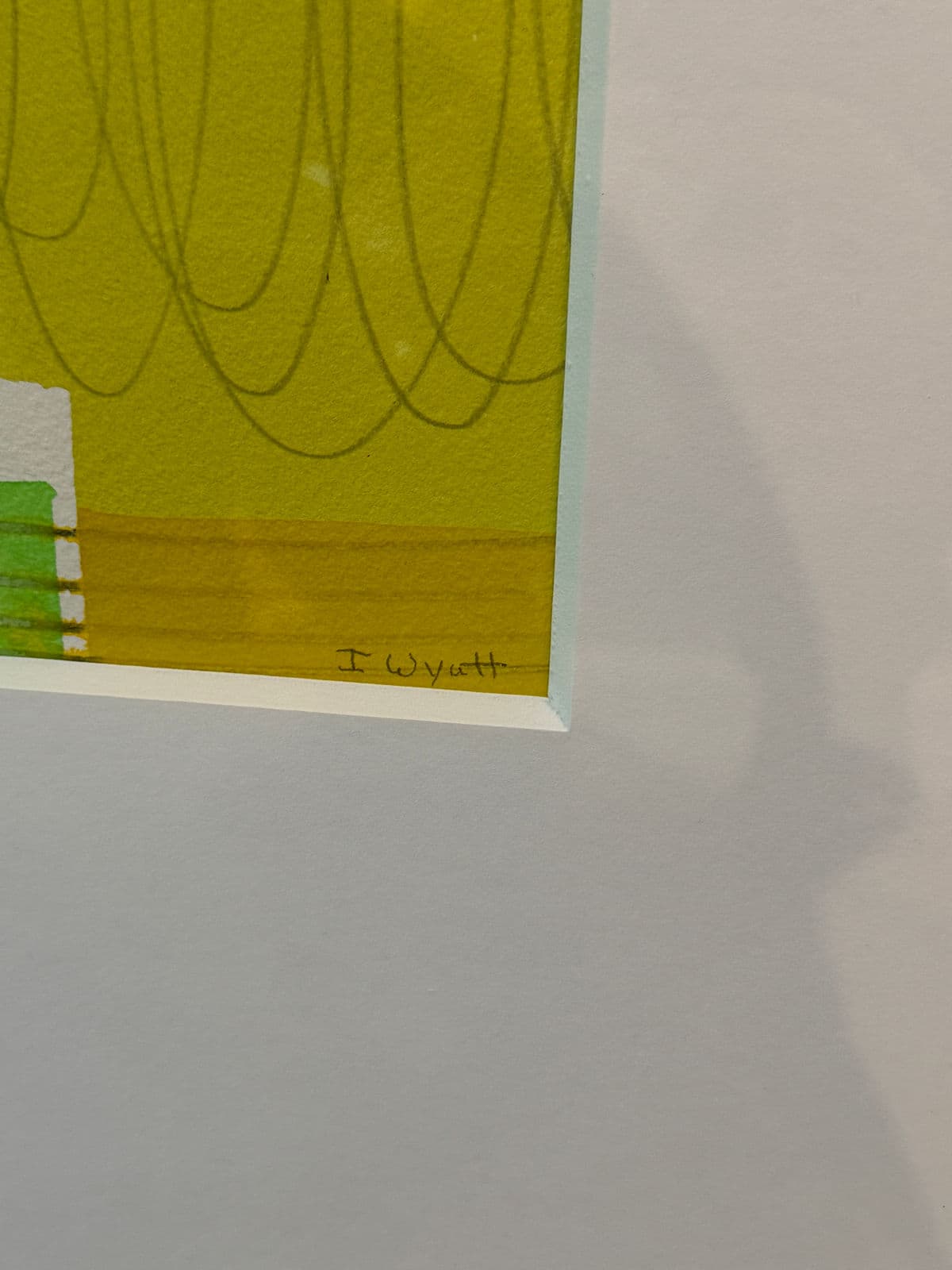 Isabel Wyatt "Yellow Colorform" Original Painting, Signed - Thumbnail 7