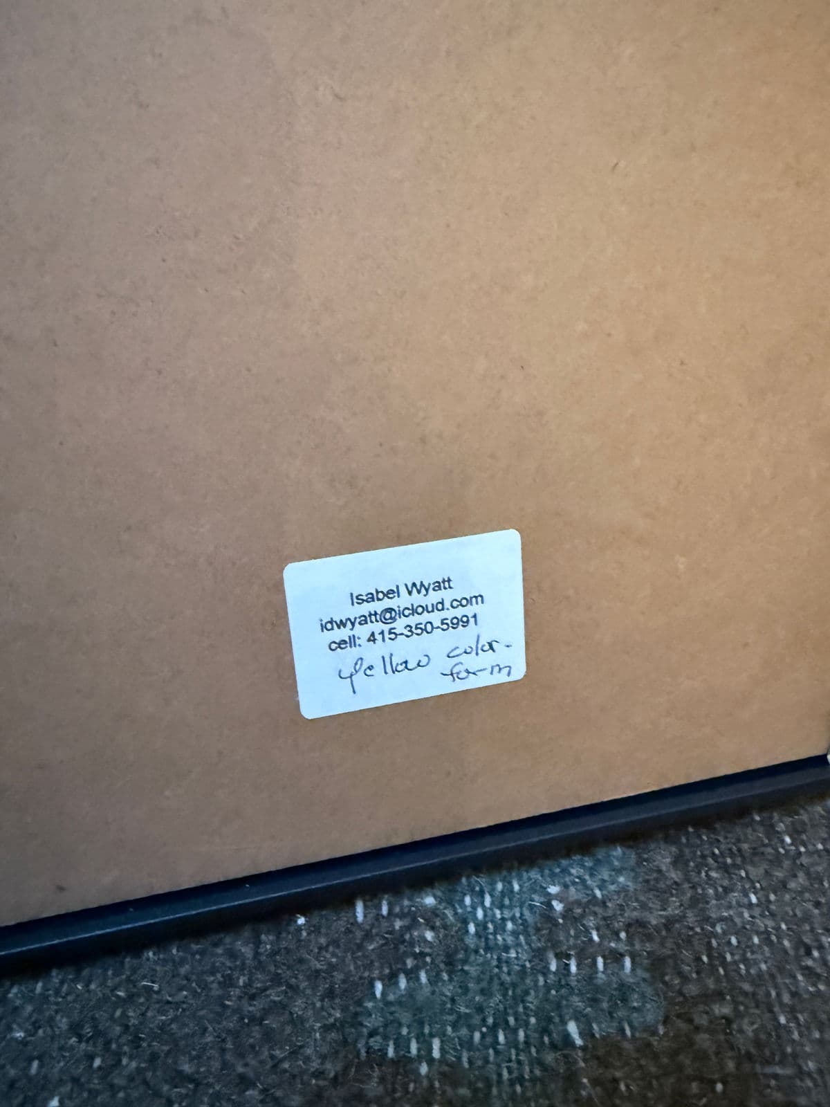 Isabel Wyatt "Yellow Colorform" Original Painting, Signed - Thumbnail 8