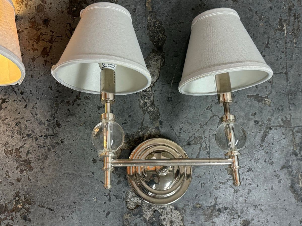 Restoration Hardware Wilshire Double Sconces, Pair - Thumbnail 4