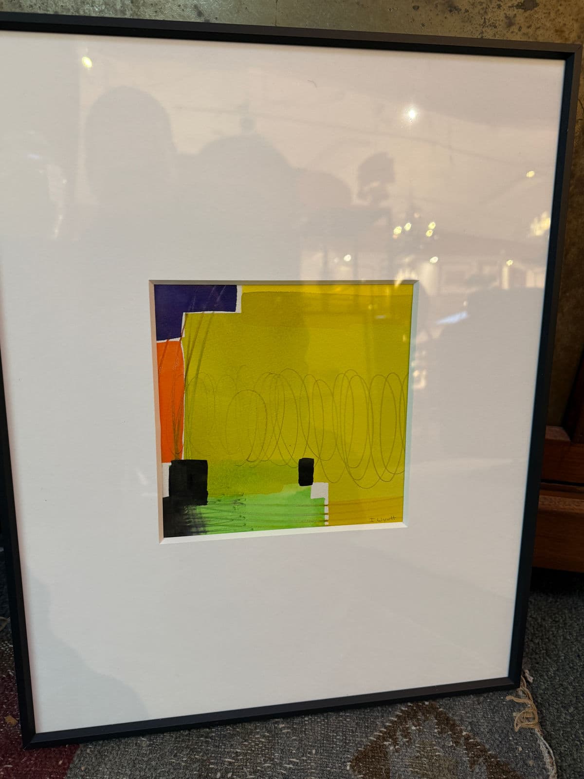 Isabel Wyatt "Yellow Colorform" Original Painting, Signed - Thumbnail 11