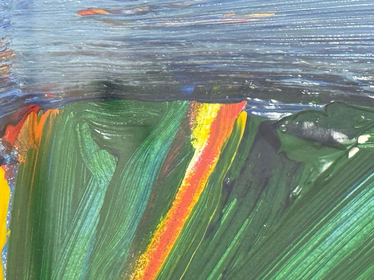 Circa 2001 Albert E. Smith Abstract Painting, Framed - Thumbnail 9