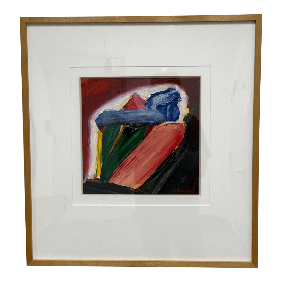 Circa 2001 Albert E. Smith Abstract Painting, Framed - Thumbnail 2