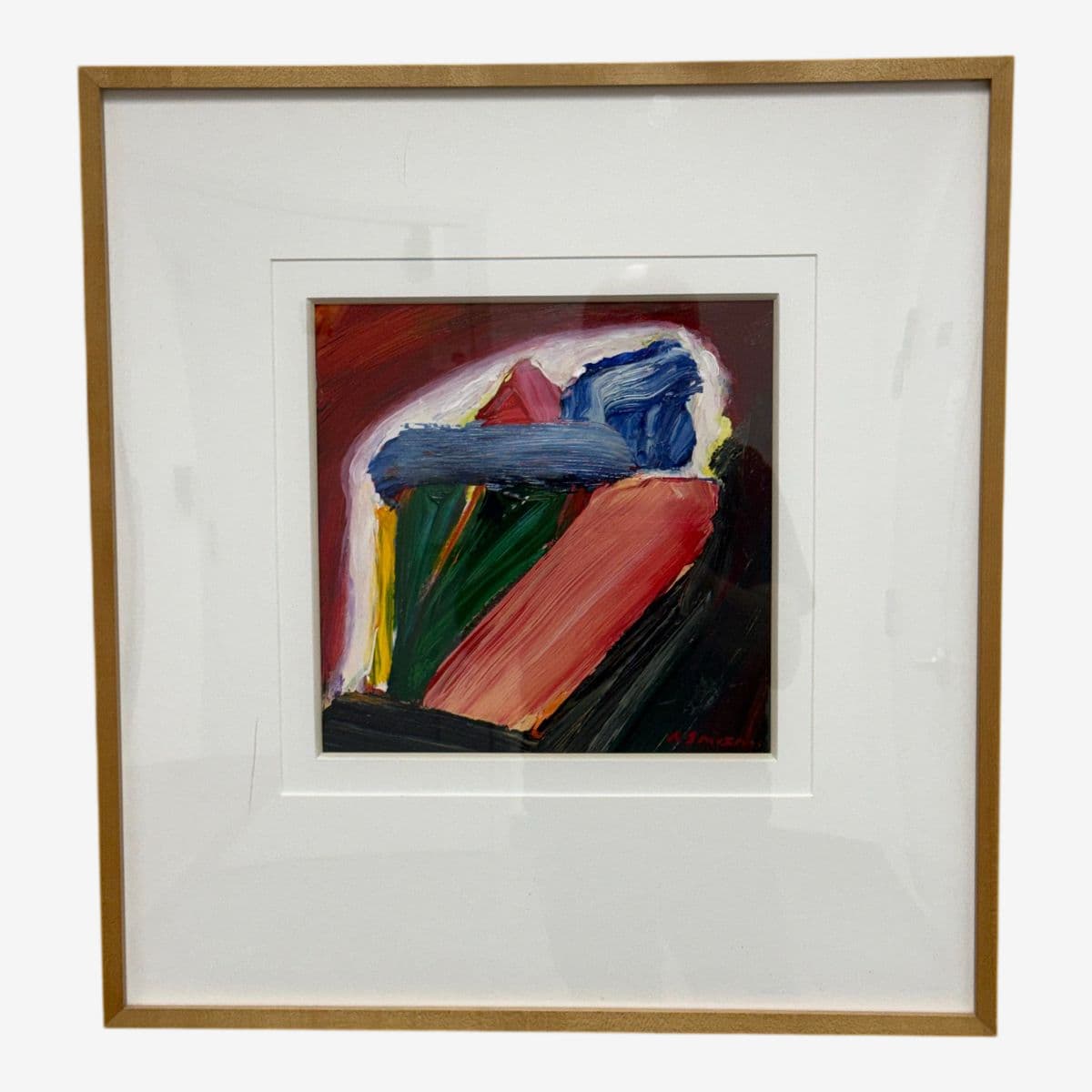 Circa 2001 Albert E. Smith Abstract Painting, Framed - Image 1