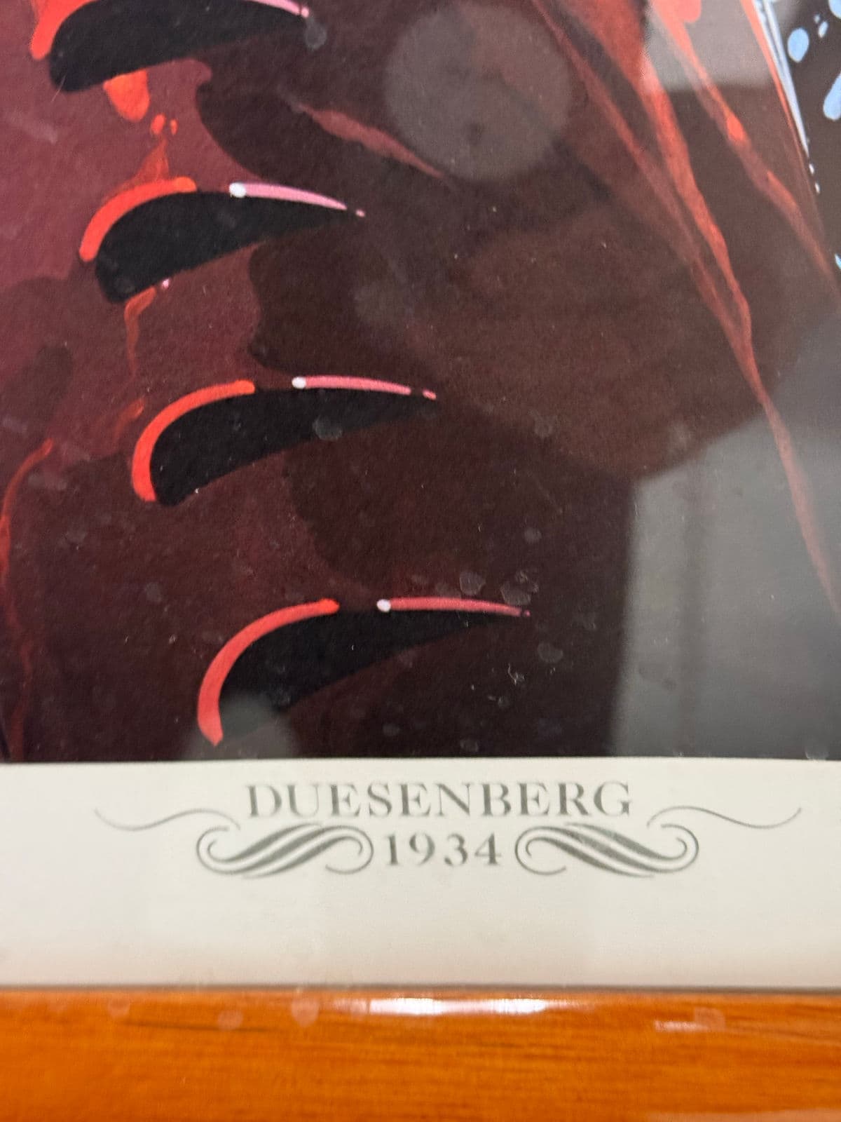 Circa 1988 Signed Tom Hale Classic Car Series Print, Framed - Thumbnail 11