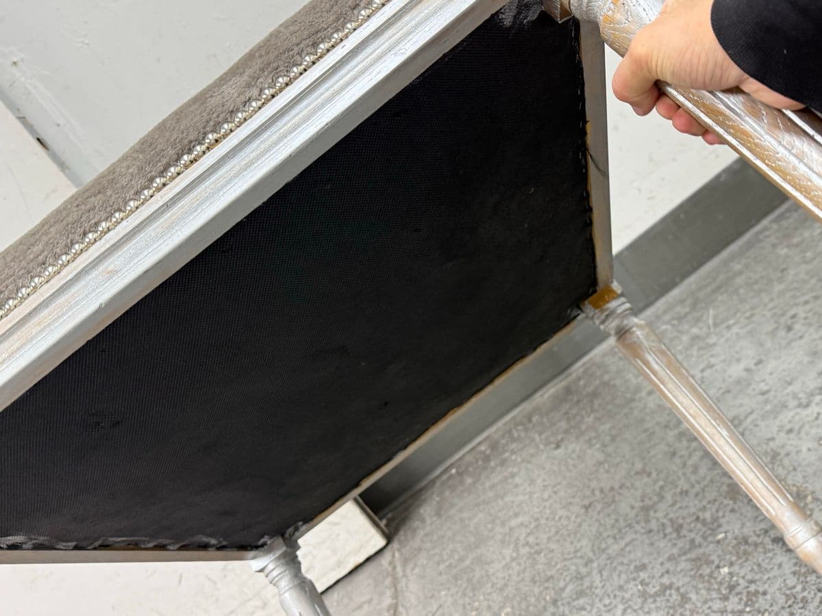 Vintage Louis XVI–Style Square Back Armchairs, Pair - Thumbnail 7