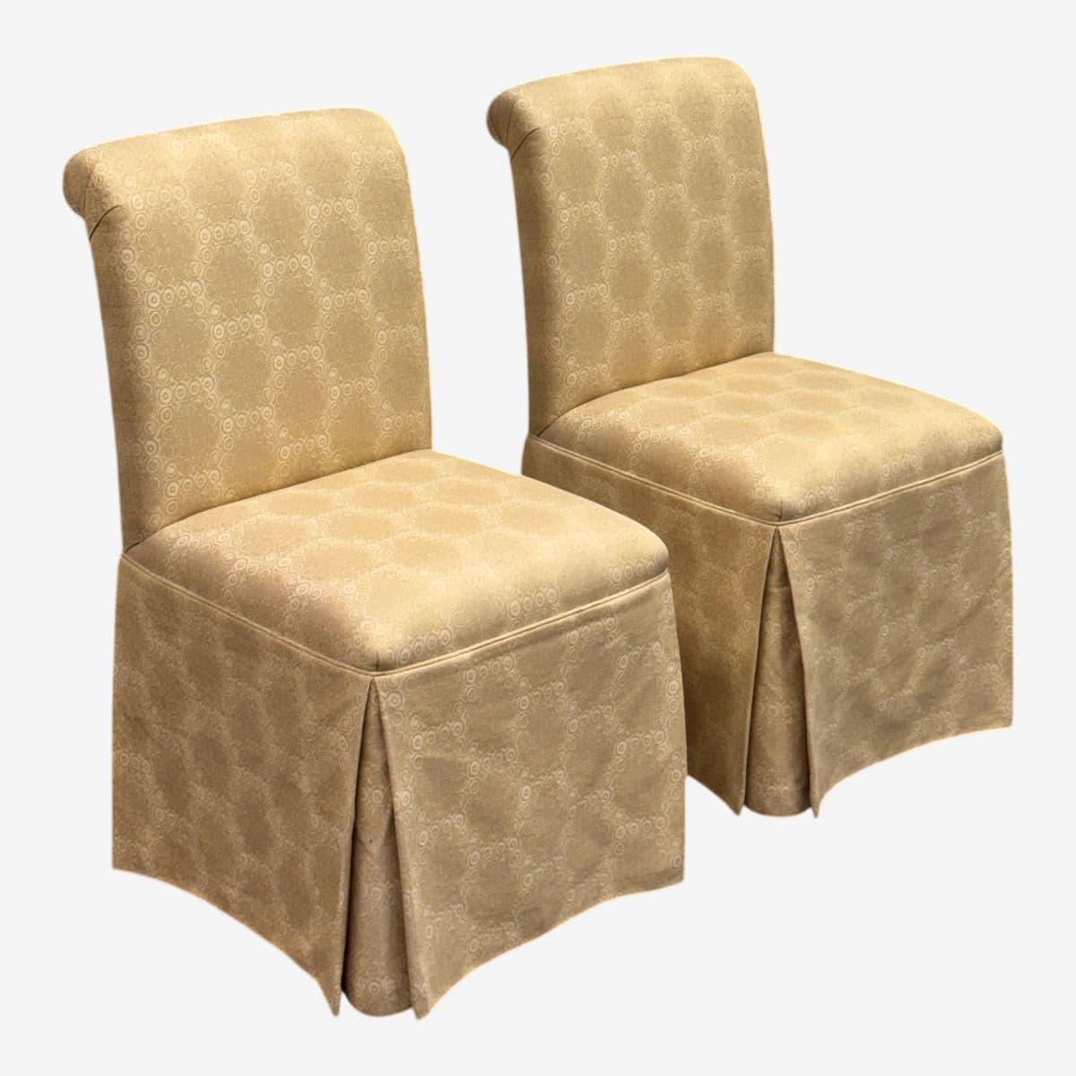 Custom Design Side Dining Chairs, Pair - Image 1