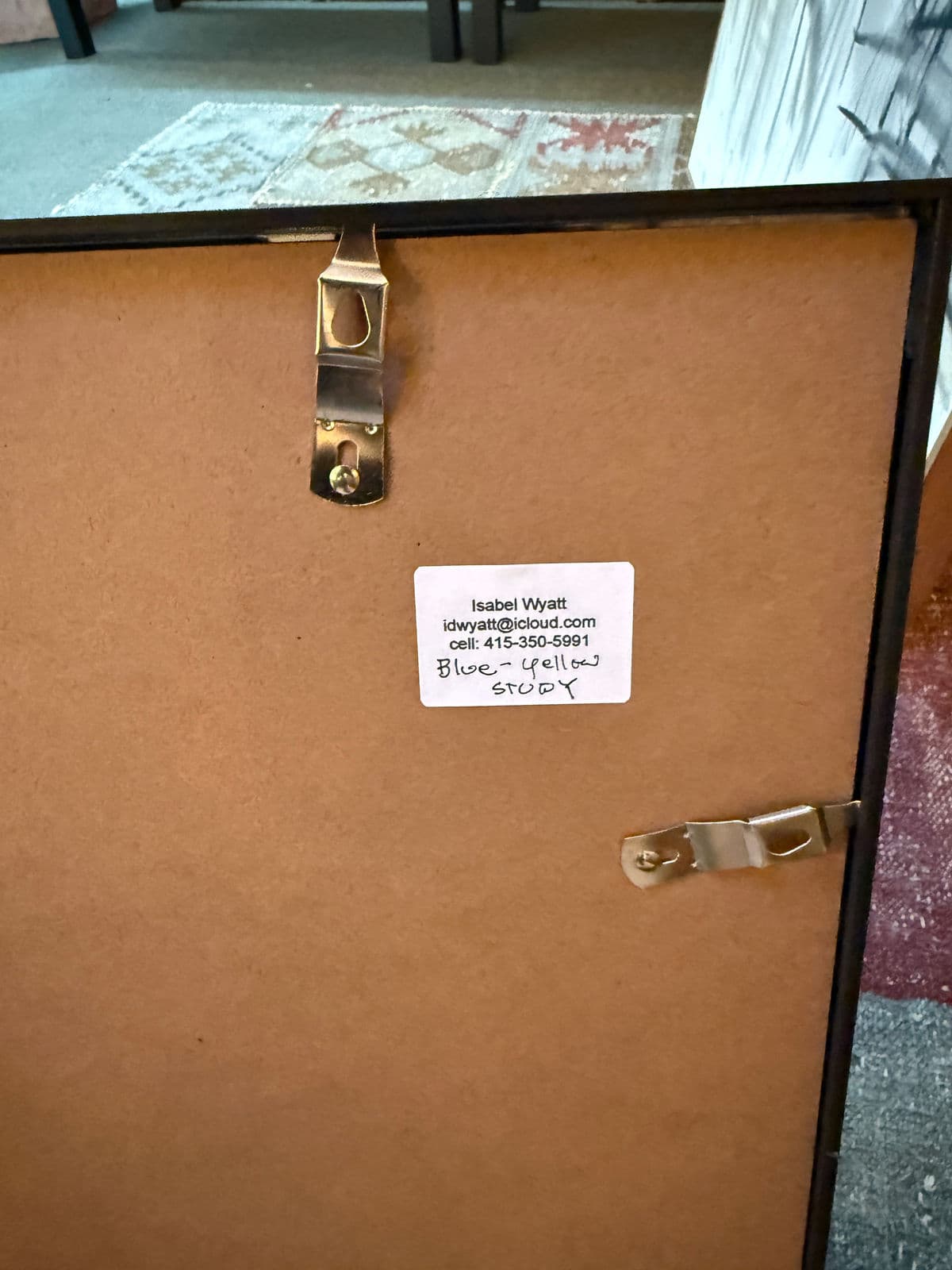 Isabel Wyatt "Blue Yellow Study" Original Painting - Thumbnail 10