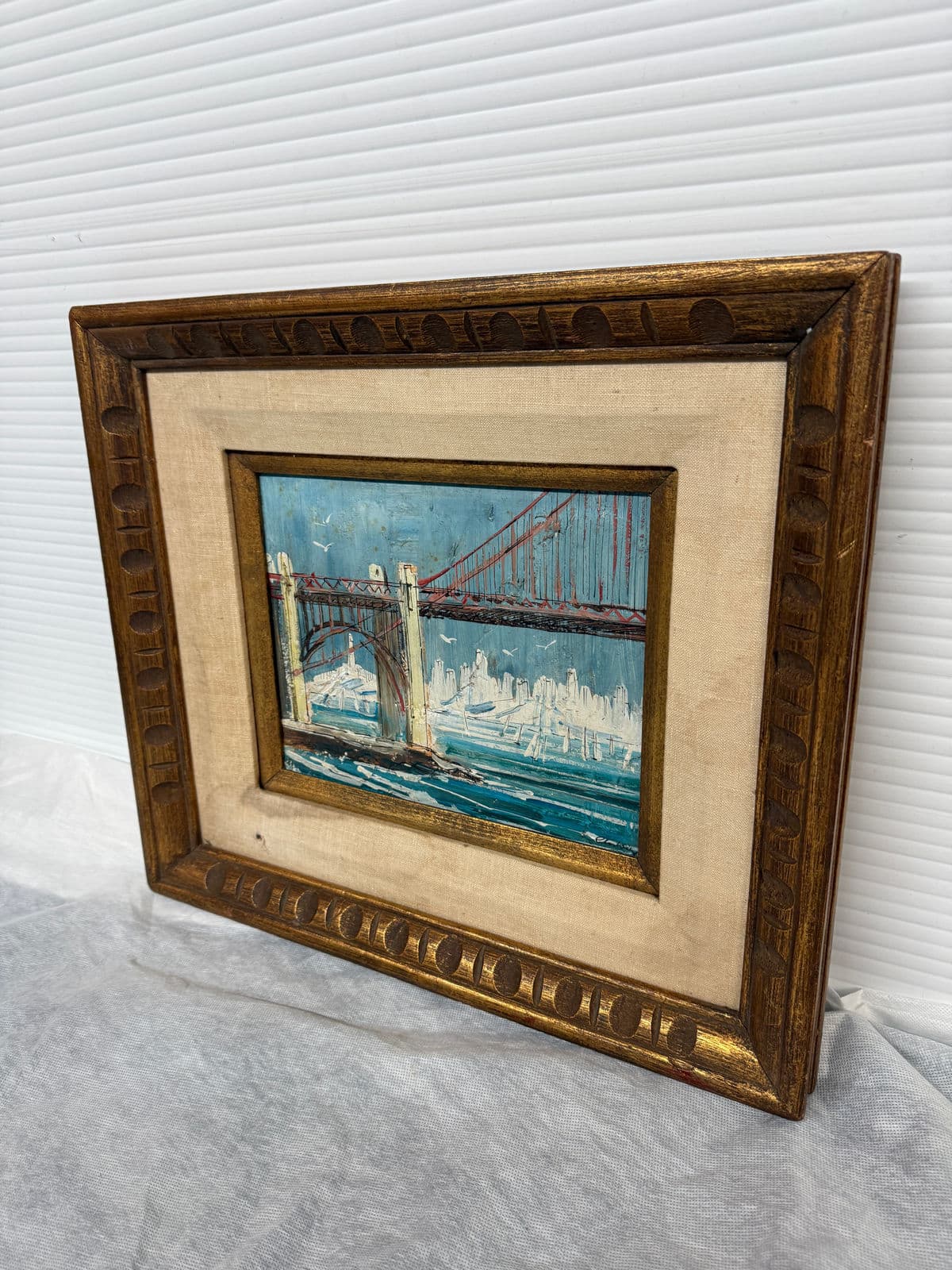 John Checkley Fort Point Landscape Painting, Framed - Thumbnail 5