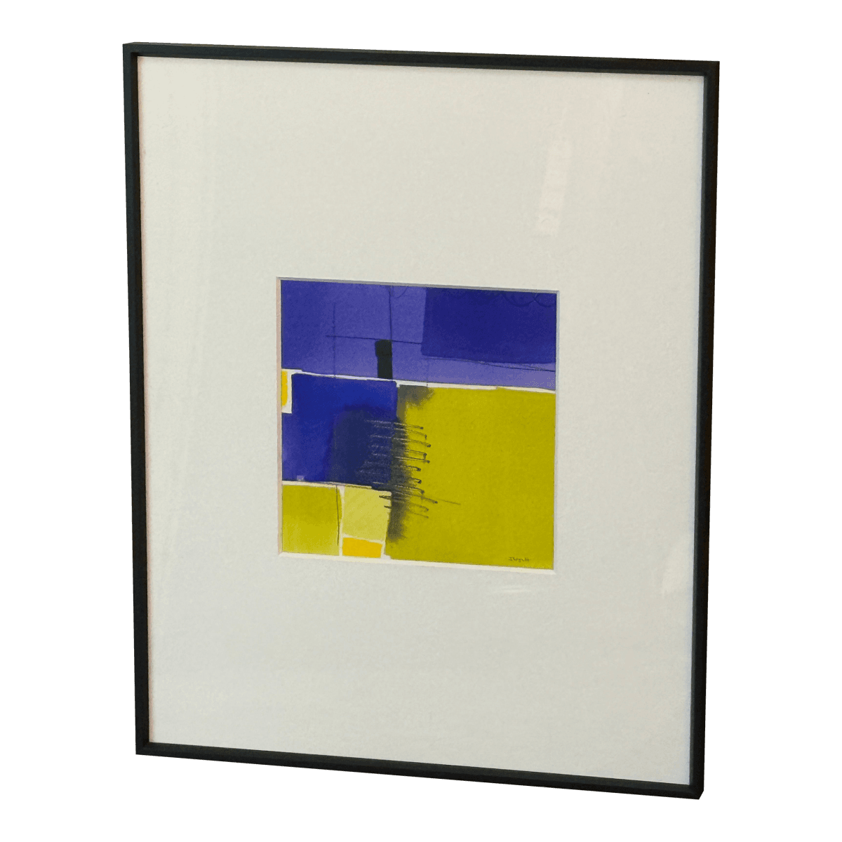 Isabel Wyatt "Blue Yellow Study" Original Painting - Thumbnail 2