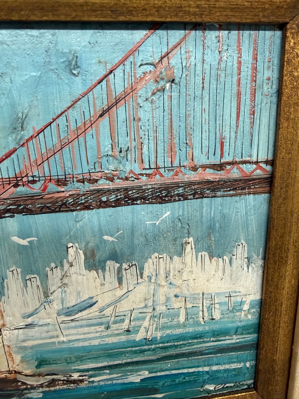 John Checkley Fort Point Landscape Painting, Framed - Thumbnail 9