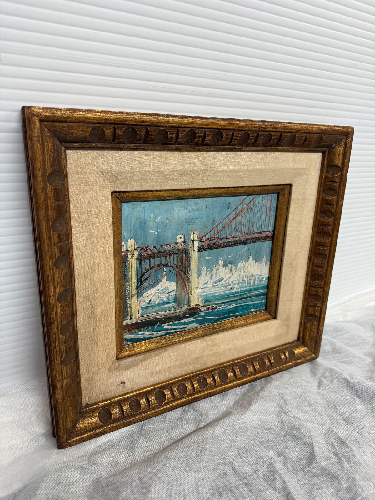 John Checkley Fort Point Landscape Painting, Framed - Thumbnail 3