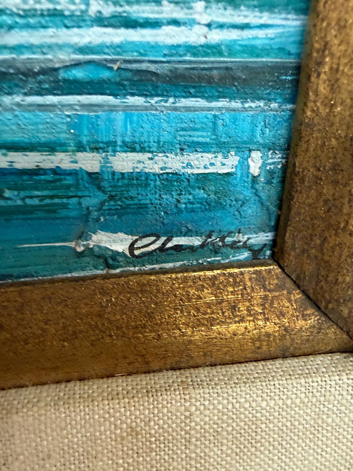 John Checkley Fort Point Landscape Painting, Framed - Thumbnail 6