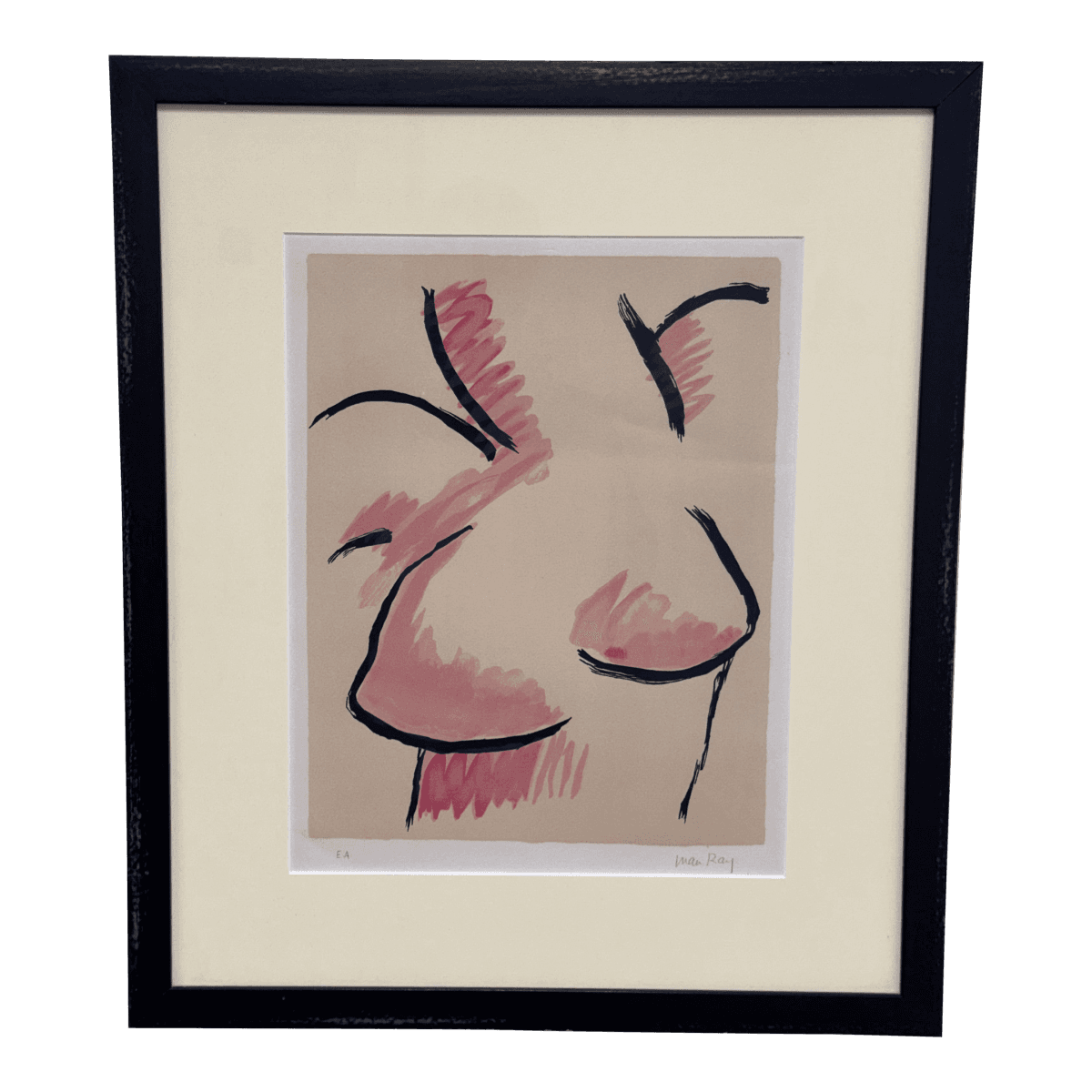 Circa 1971 Man Ray Surrealist Naked Energy, Signed - Thumbnail 2