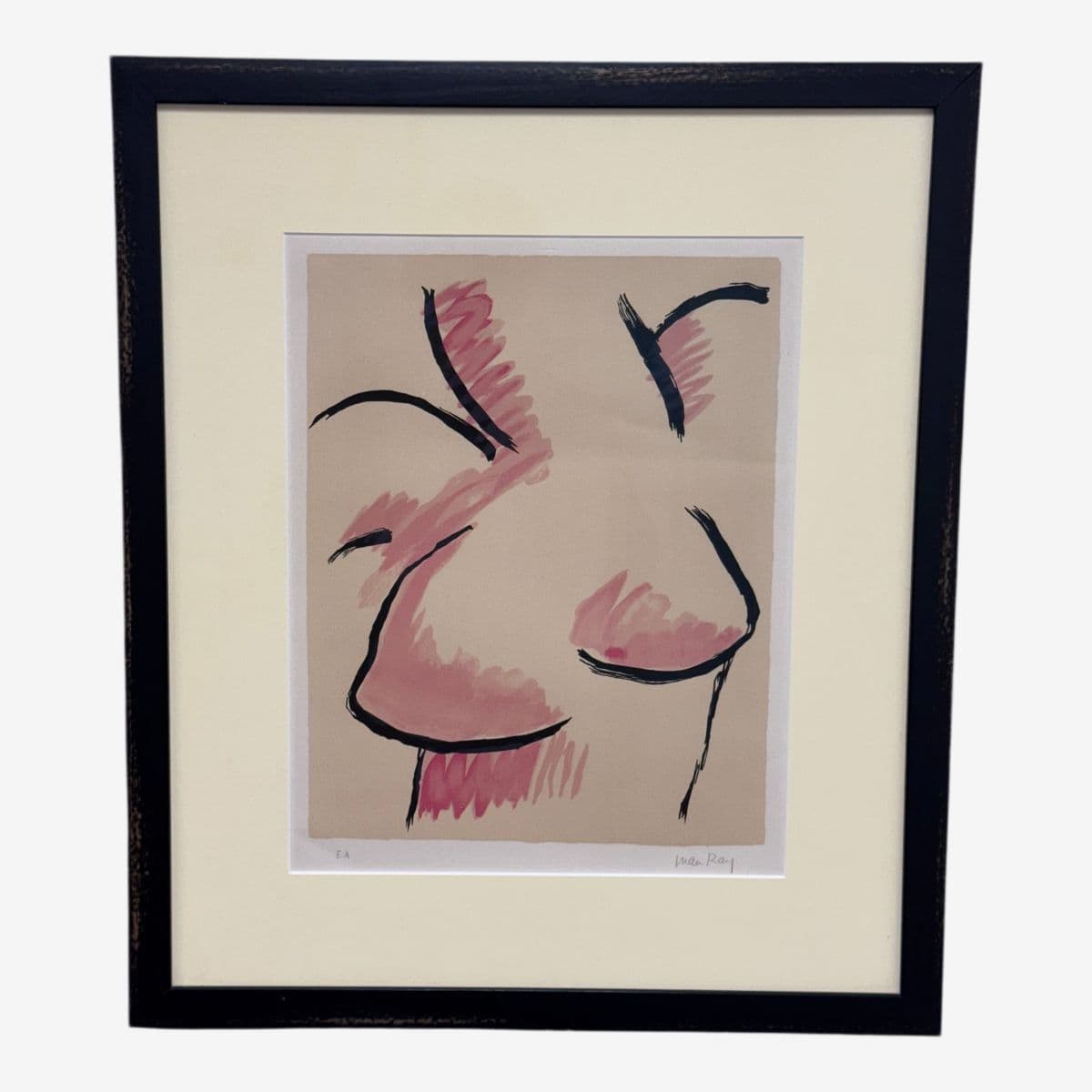 Circa 1971 Man Ray Surrealist Naked Energy, Signed - Image 1
