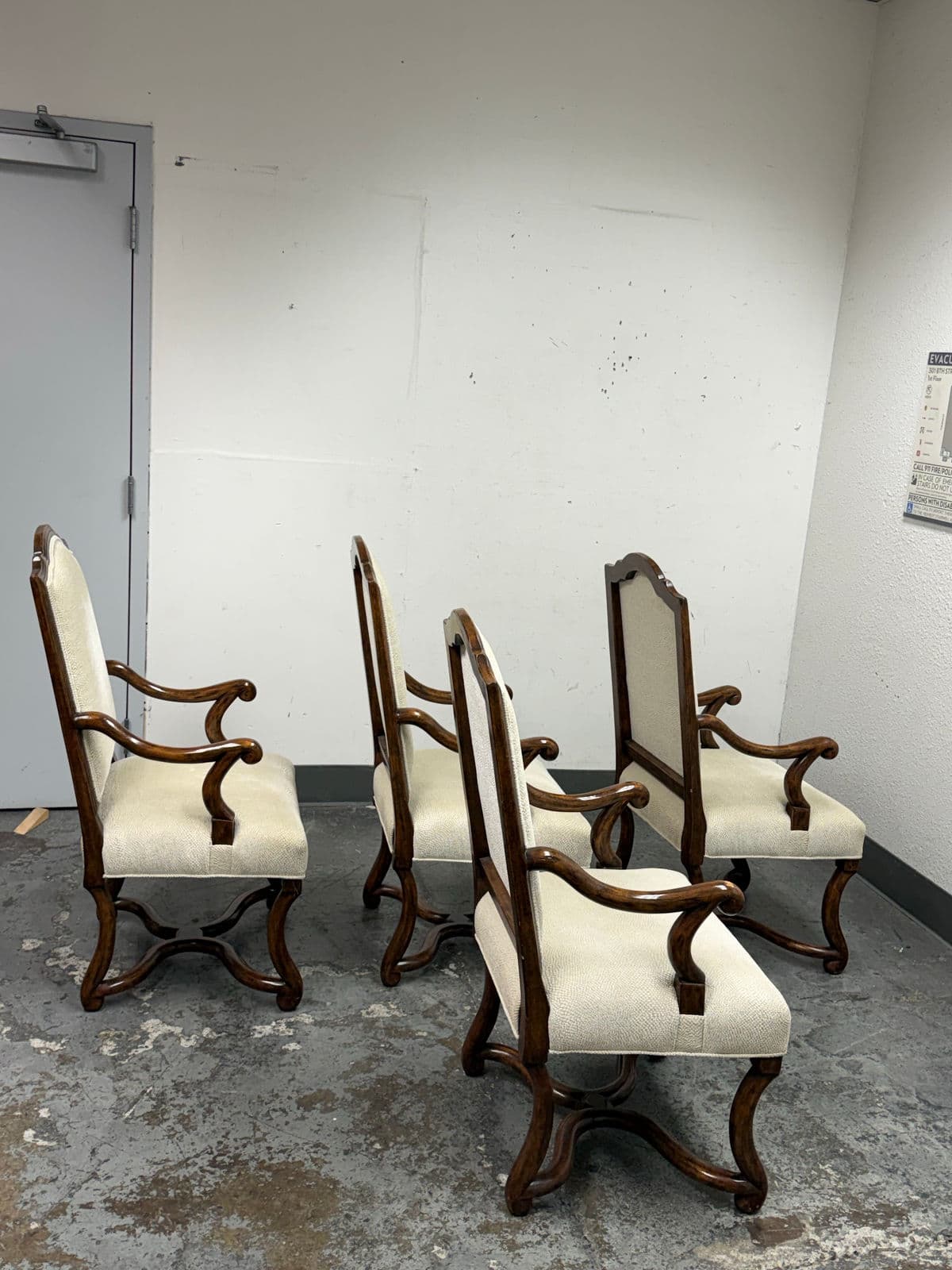 Vintage Louis XV Style Dining Armchairs, Set of Four - Thumbnail 4