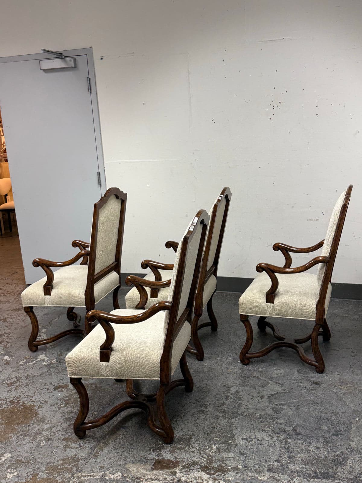 Vintage Louis XV Style Dining Armchairs, Set of Four - Thumbnail 5