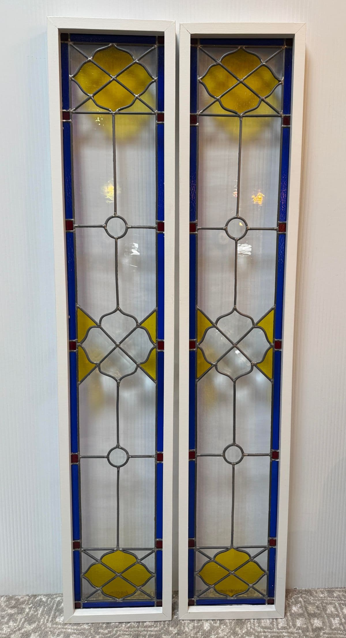 Victorian Style Stained Glass Panels, Pair - Thumbnail 5