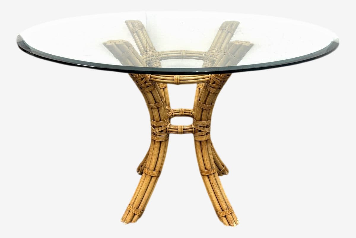 Vintage David Francis Bamboo Dining Table - Image 1