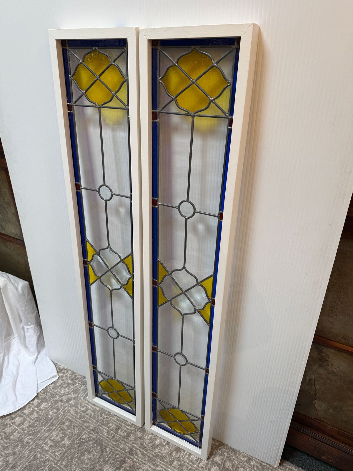 Victorian Style Stained Glass Panels, Pair - Thumbnail 4
