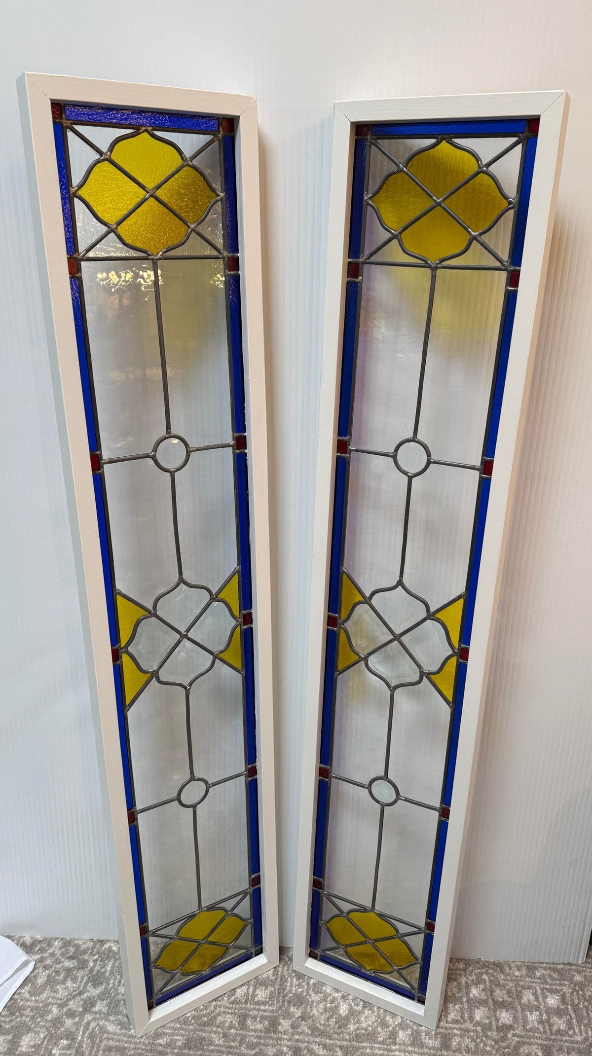 Victorian Style Stained Glass Panels, Pair - Thumbnail 3