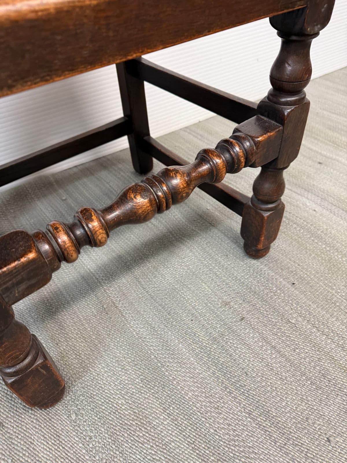 17th Century Oak Wood Side Chairs, Pair - Thumbnail 11