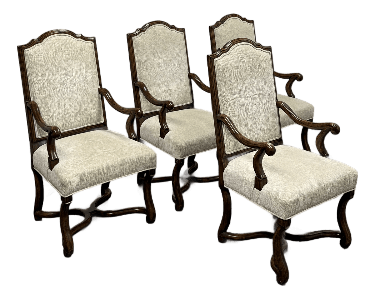 Vintage Louis XV Style Dining Armchairs, Set of Four - Thumbnail 2
