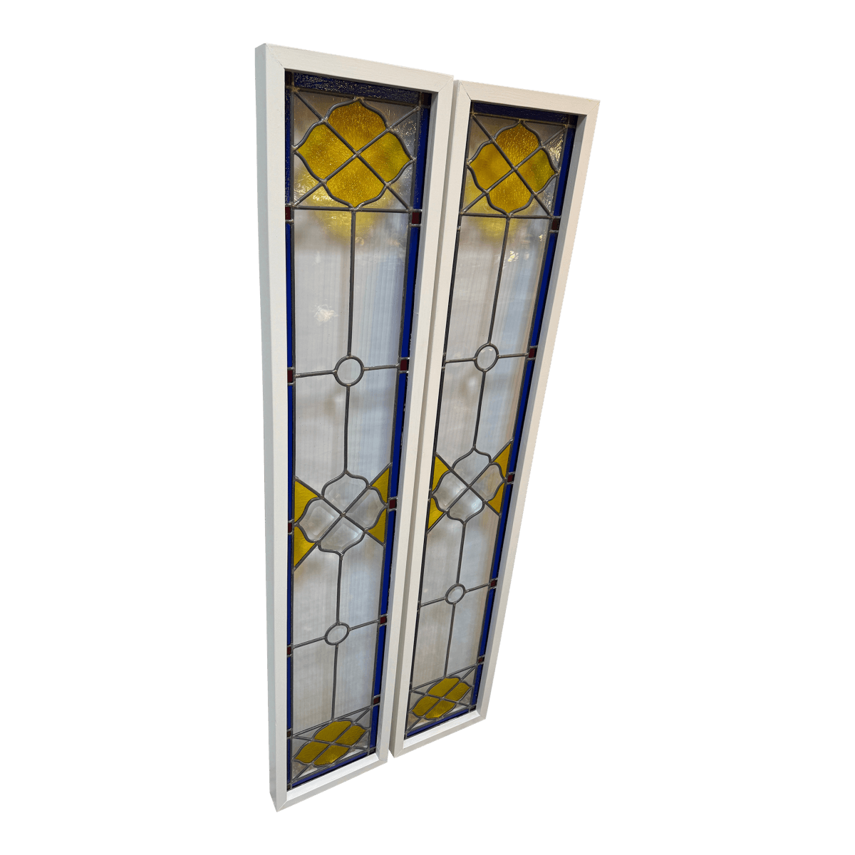 Victorian Style Stained Glass Panels, Pair - Thumbnail 2