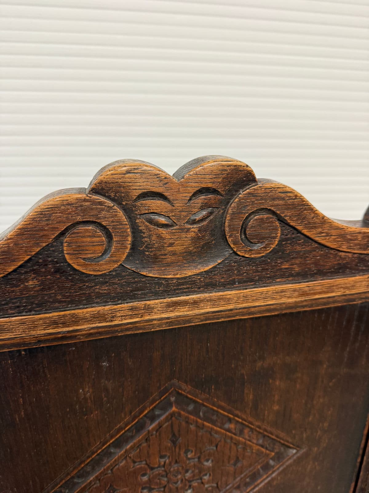 17th Century Oak Wood Side Chairs, Pair - Thumbnail 7