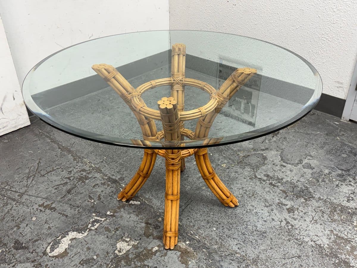Vintage David Francis Bamboo Dining Table - Thumbnail 3
