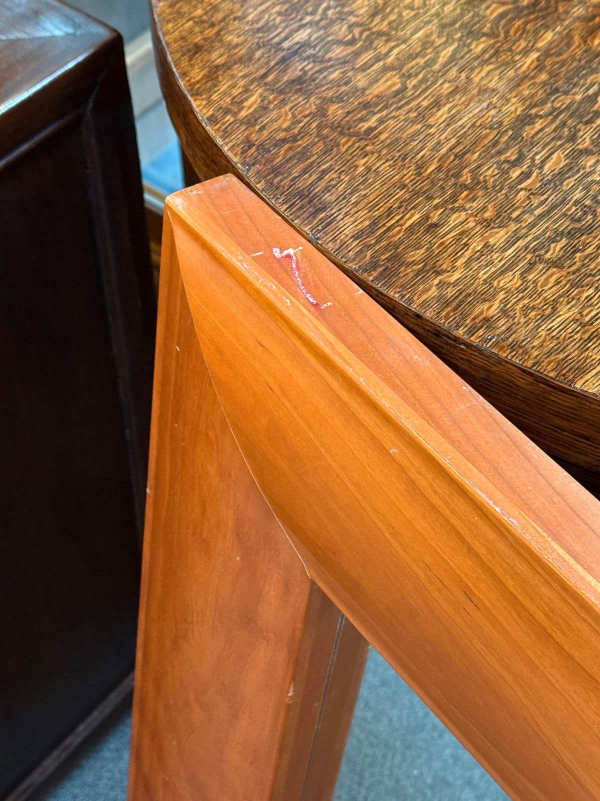 Contemporary Cherry Wood Wall Mirror - Thumbnail 7