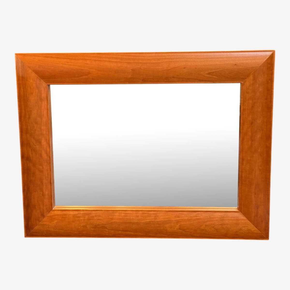 Contemporary Cherry Wood Wall Mirror - Image 1