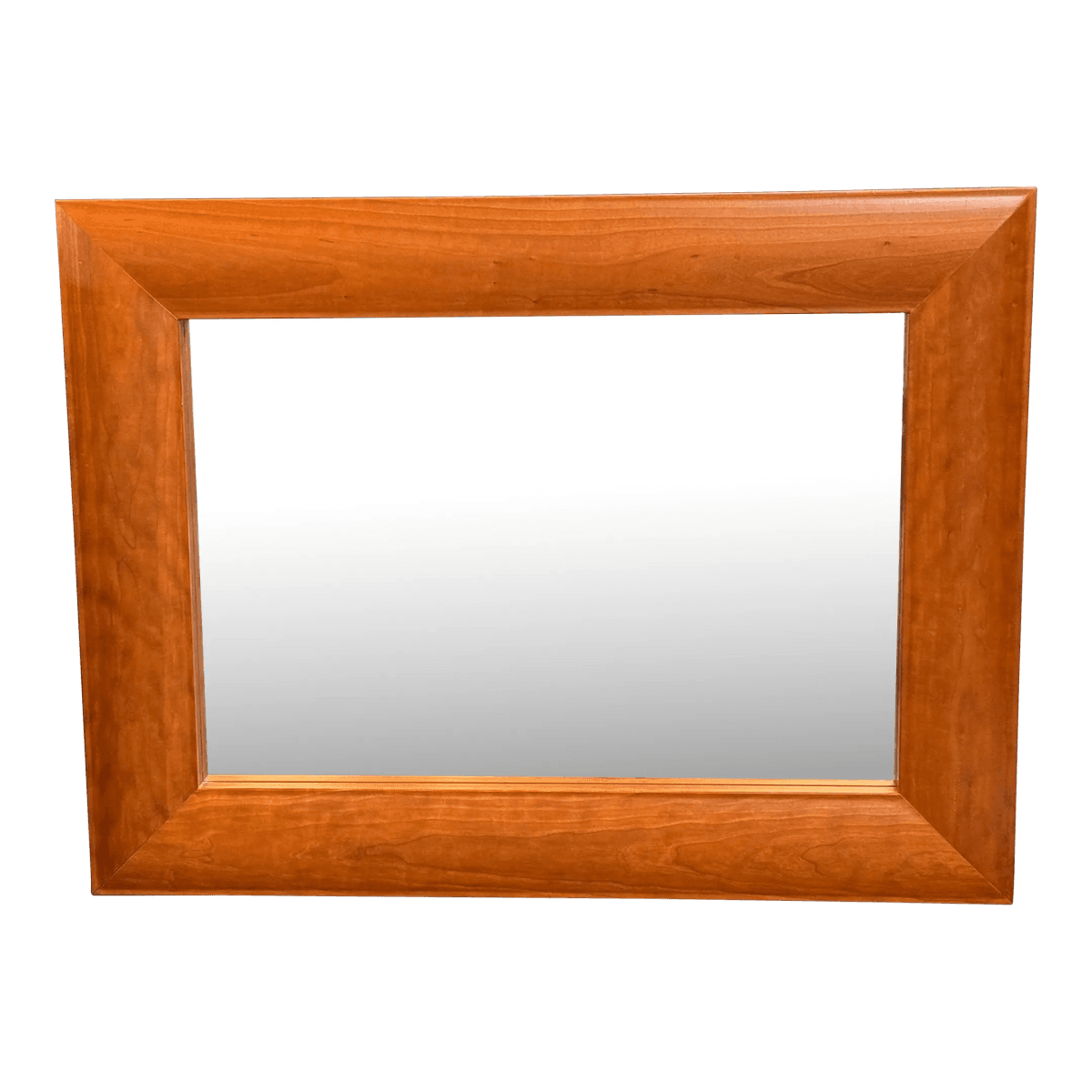Contemporary Cherry Wood Wall Mirror - Thumbnail 2