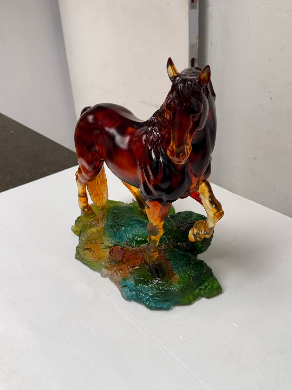 LiuLi Crystal Art Fire Horse Sculpture - Thumbnail 6