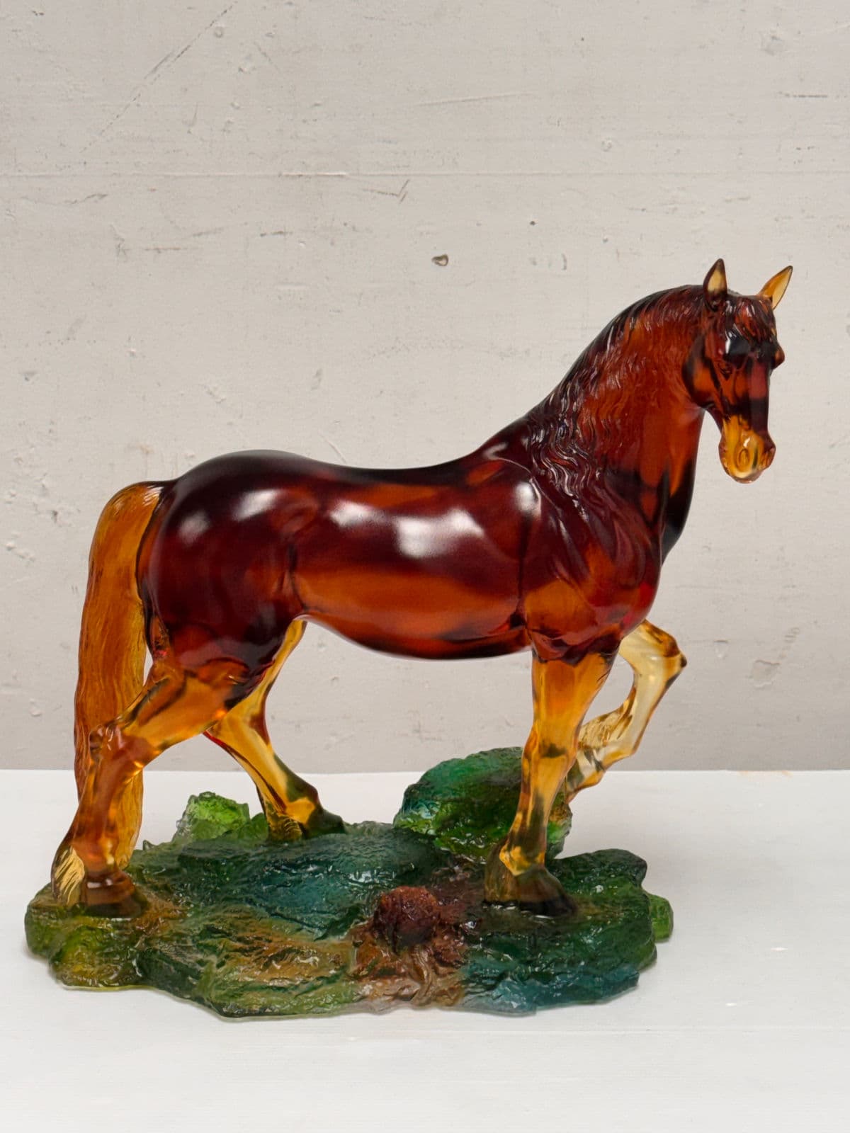 LiuLi Crystal Art Fire Horse Sculpture - Thumbnail 3