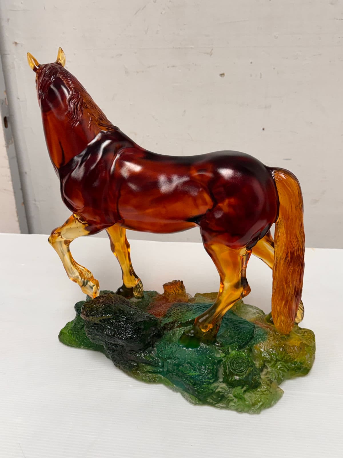 LiuLi Crystal Art Fire Horse Sculpture - Thumbnail 8