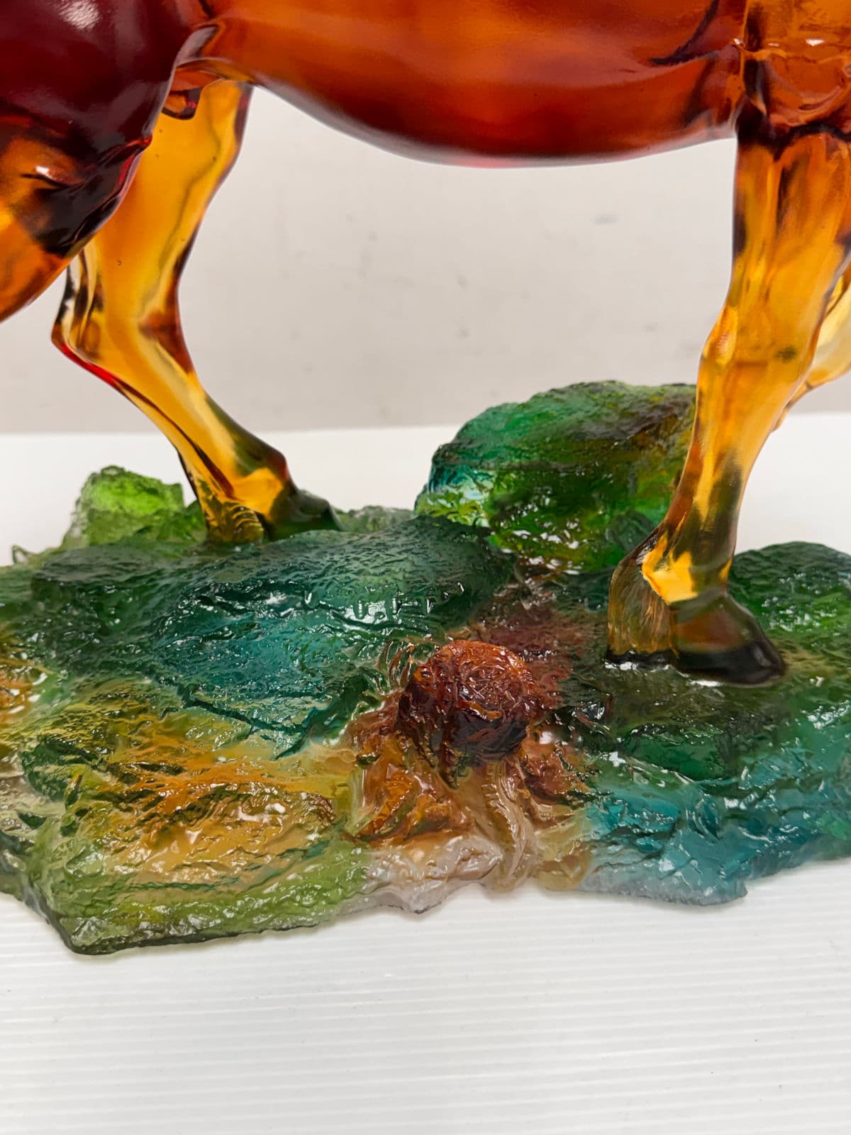 LiuLi Crystal Art Fire Horse Sculpture - Thumbnail 9