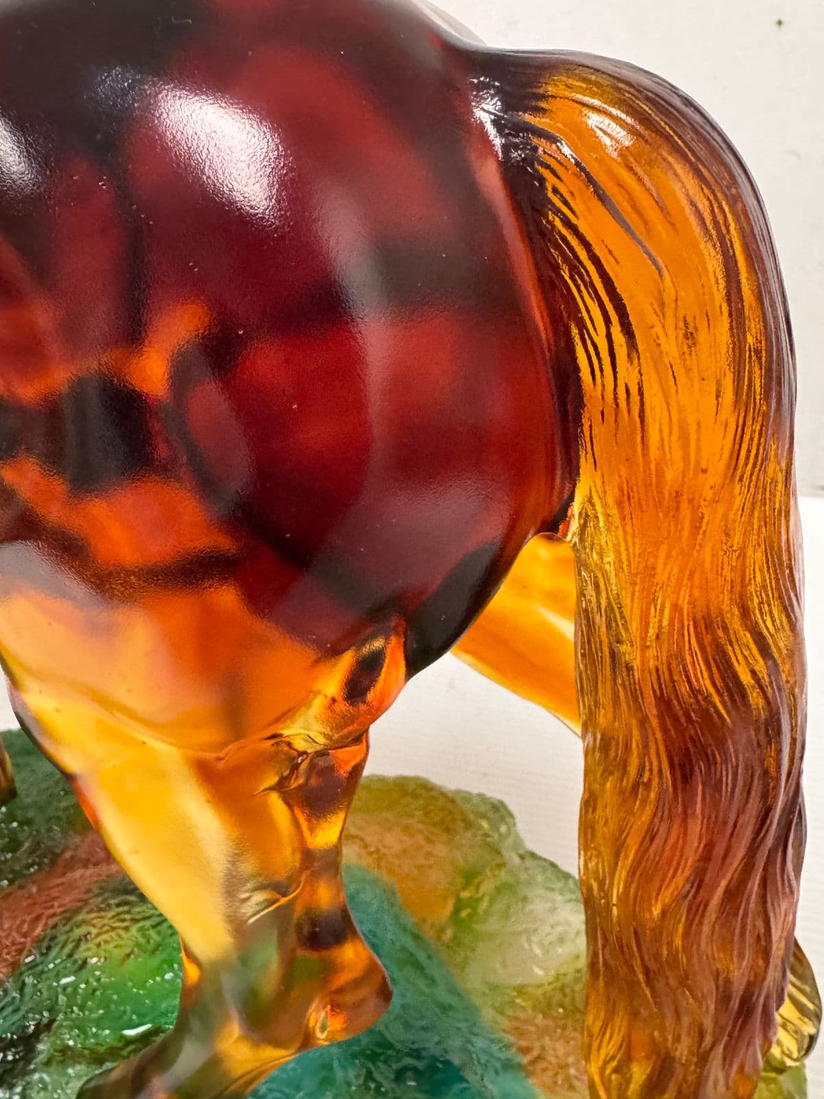 LiuLi Crystal Art Fire Horse Sculpture - Thumbnail 12