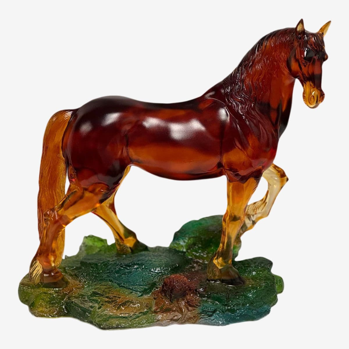 LiuLi Crystal Art Fire Horse Sculpture - Image 1