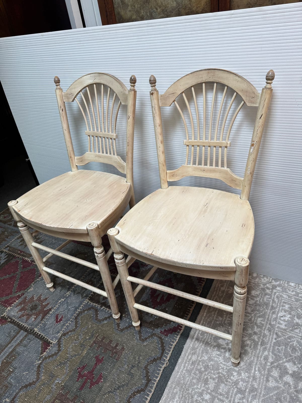 Sunrise Home French Provincial Counter Stools, Pair - Thumbnail 4