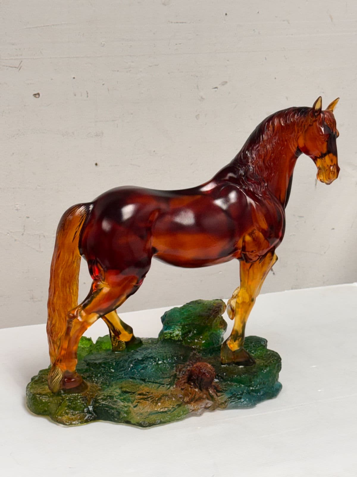 LiuLi Crystal Art Fire Horse Sculpture - Thumbnail 4