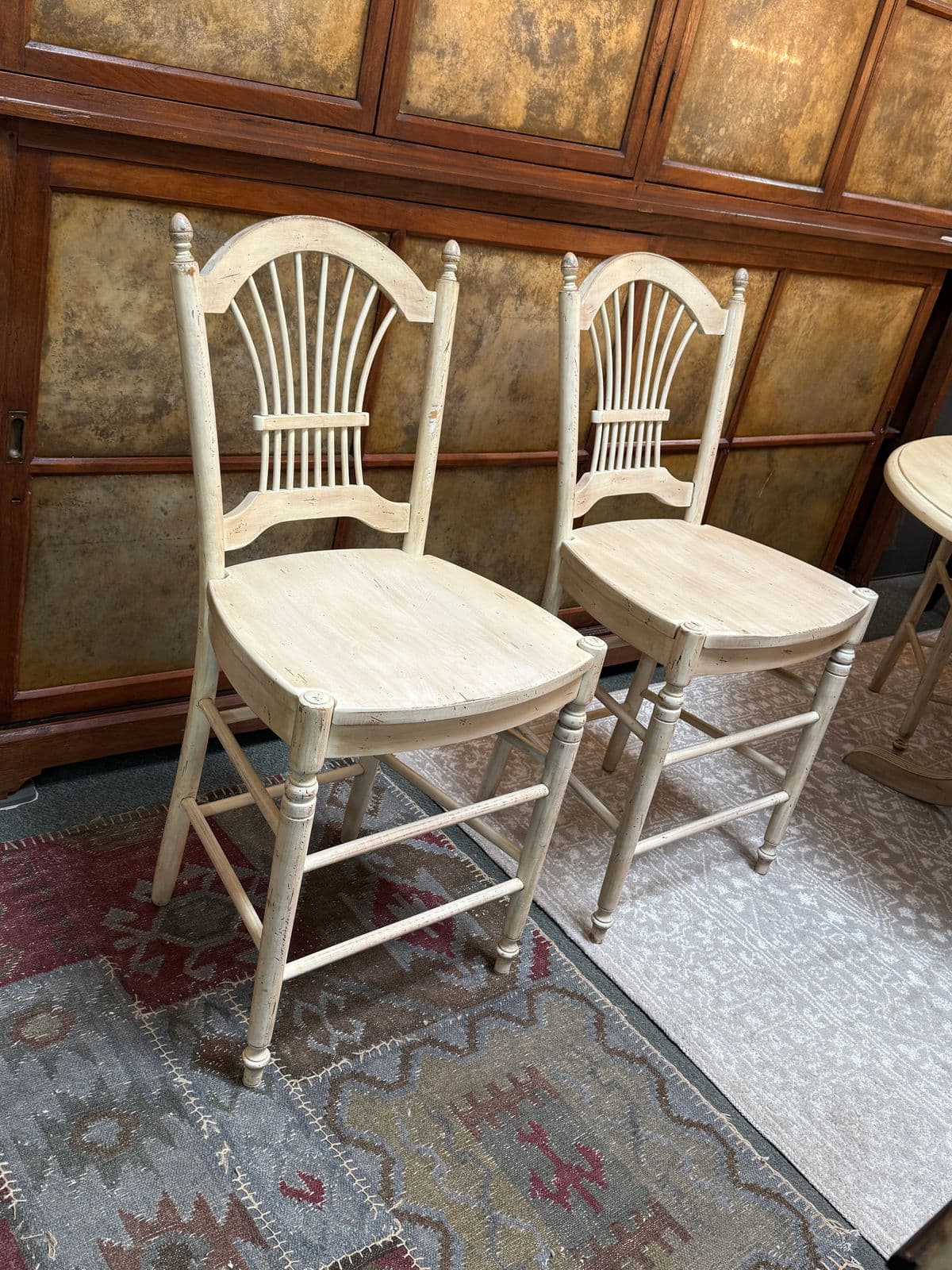 Sunrise Home French Provincial Counter Stools, Pair - Thumbnail 15